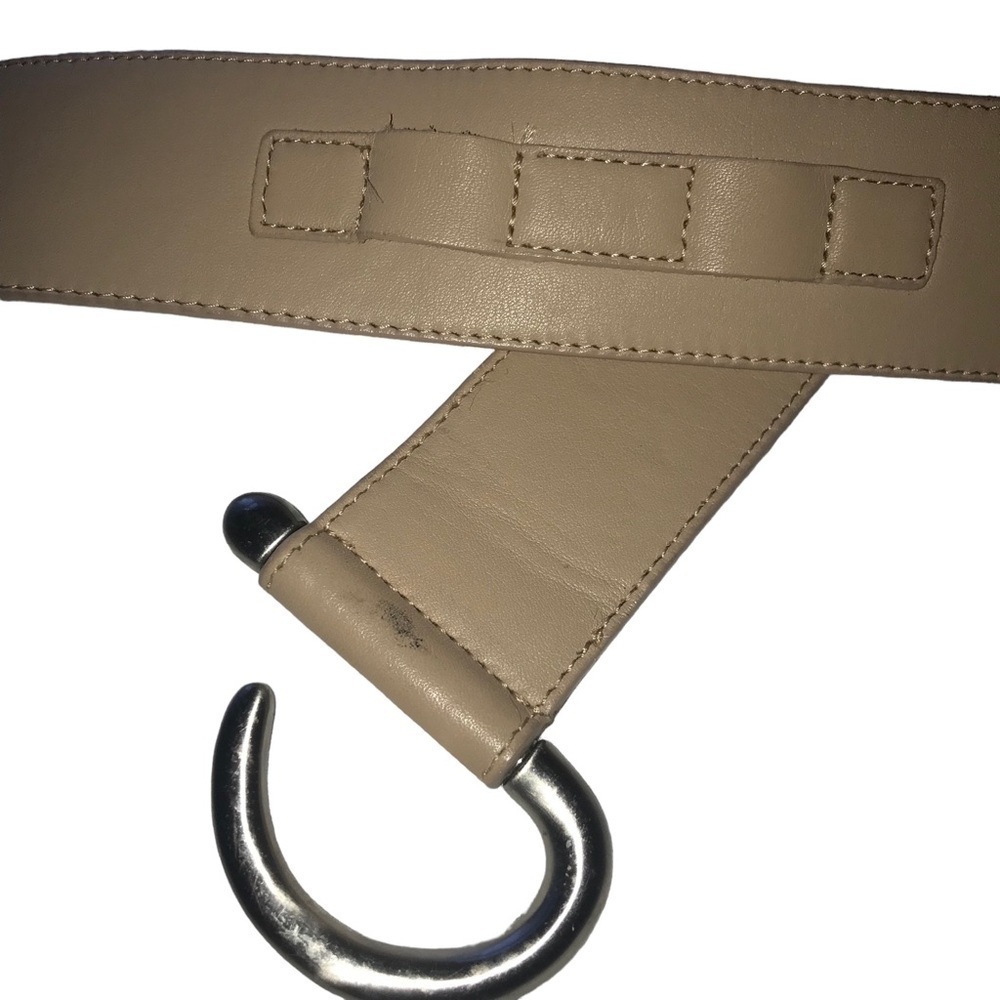 J Jill Leather Waist Belt  Woman’s Accessories Tan Hook Buckle One Size - Picture 3 of 7